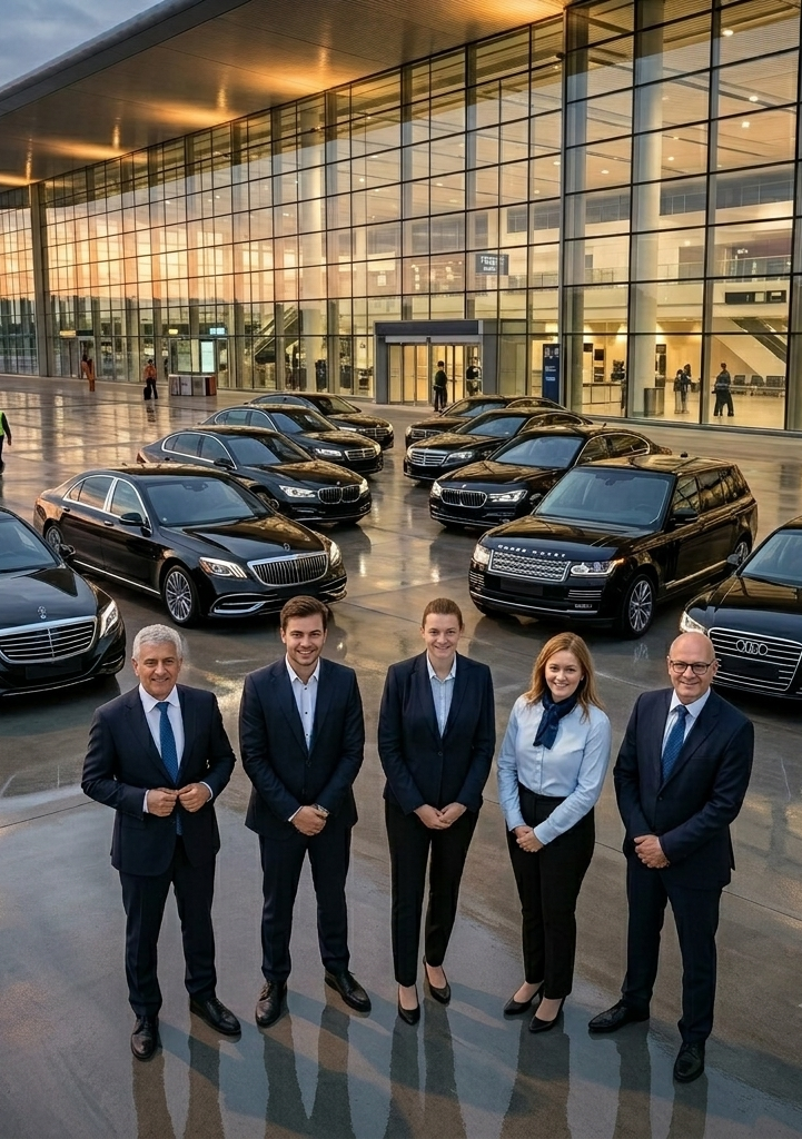 Airport Taxi Edinburgh team and fleet at Edinburgh Airport